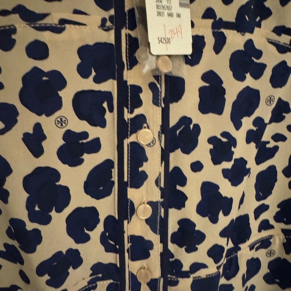 New Tory Burch button placket top 10 - Picture 2 of 5